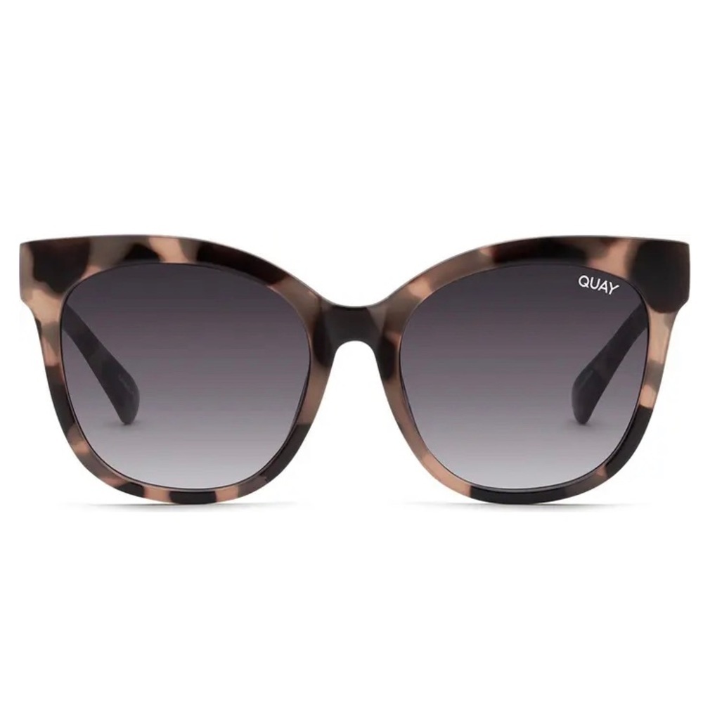 New Quay Its My Way Cat Eye Sunglasses Oversized Milky Tortoise Smoke